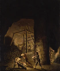 Galerij in de Falun kopermijn